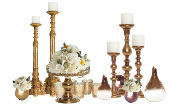 Gold and Copper Centrepieces