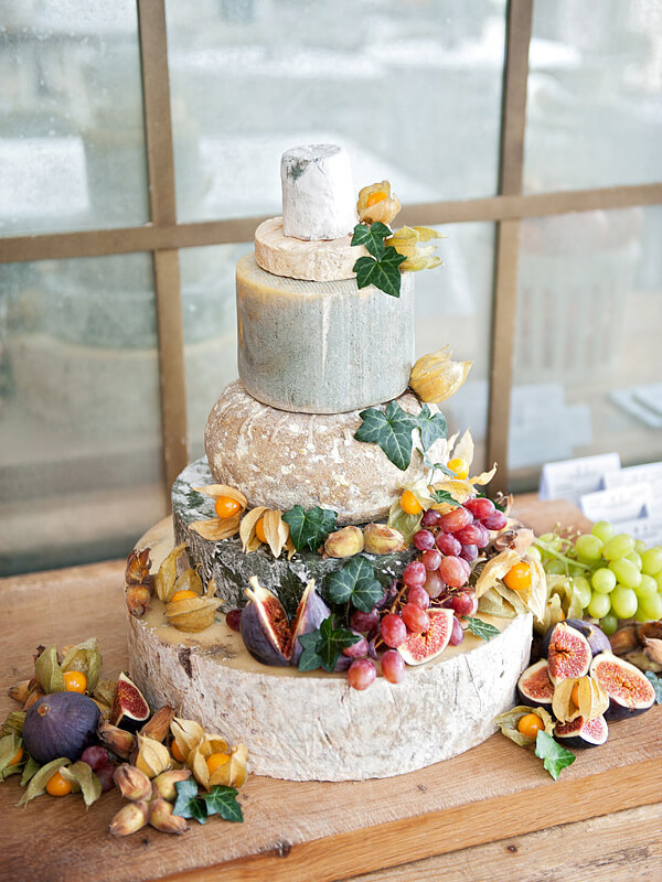 Cheese wheel wedding cake