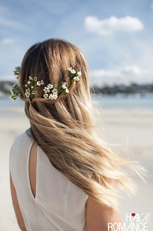 Hair-Romance-Bridal-hair-styles-beach-flowers-chic